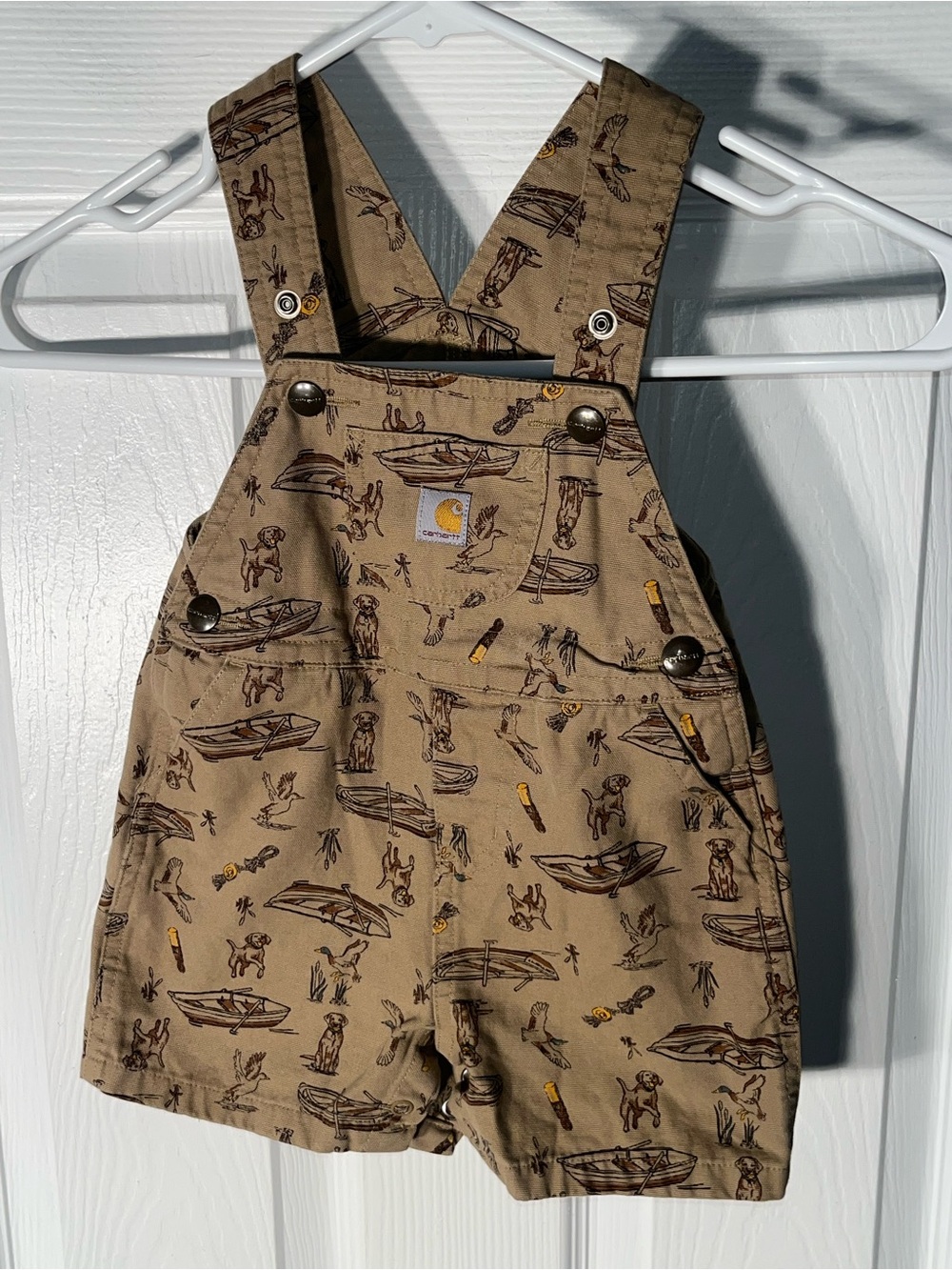 Carhartt Baby Infant Boys 12 Months Shortall Overalls Rowing Boat Dungaree